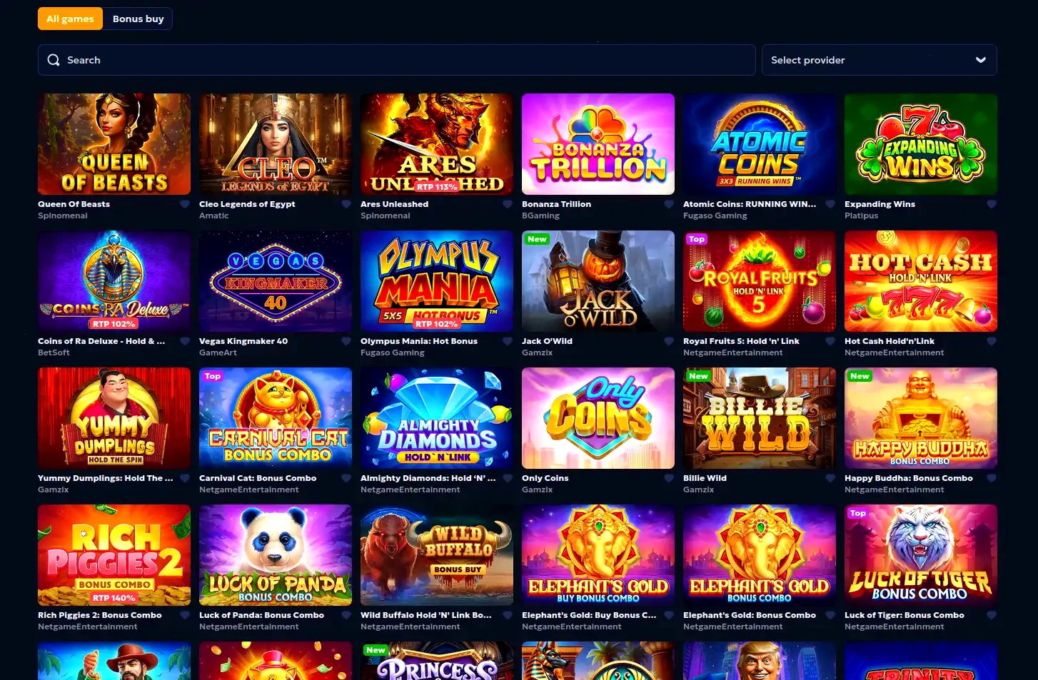Interface bonus et promotions Betclic casino en ligne 2026