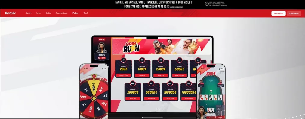 Betclic casino - Bonus 200% jusqu'à 500€